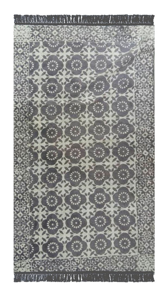 Dabu Rug Indigo I Dabu Printed Rugs – Authentique LLC